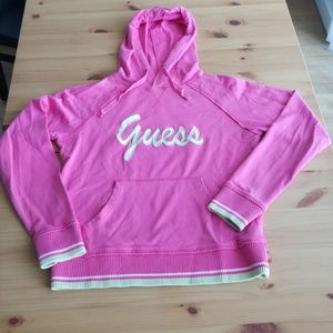 Guess Pink And Green Hoodie Size Large